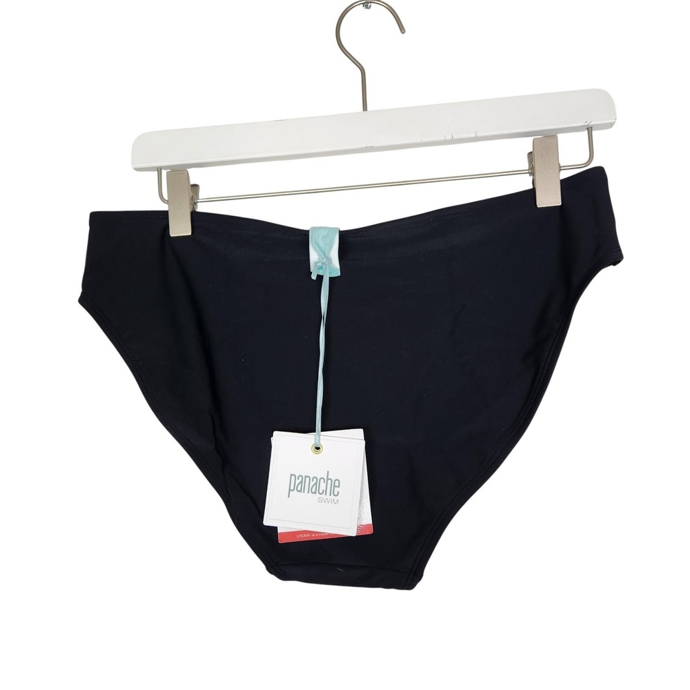PANACHE Anya Classic Swim Bottom Womens Large Black Bikini Brief Belted Lycra - Picture 4 of 12